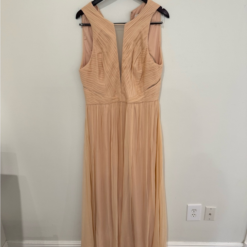 BHLDN Peach Maxi Chiffon Gown